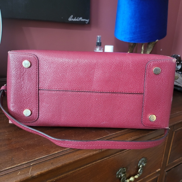 Michael Kors Red Satchel with Gold-Toned Lock - Picture 3 of 6